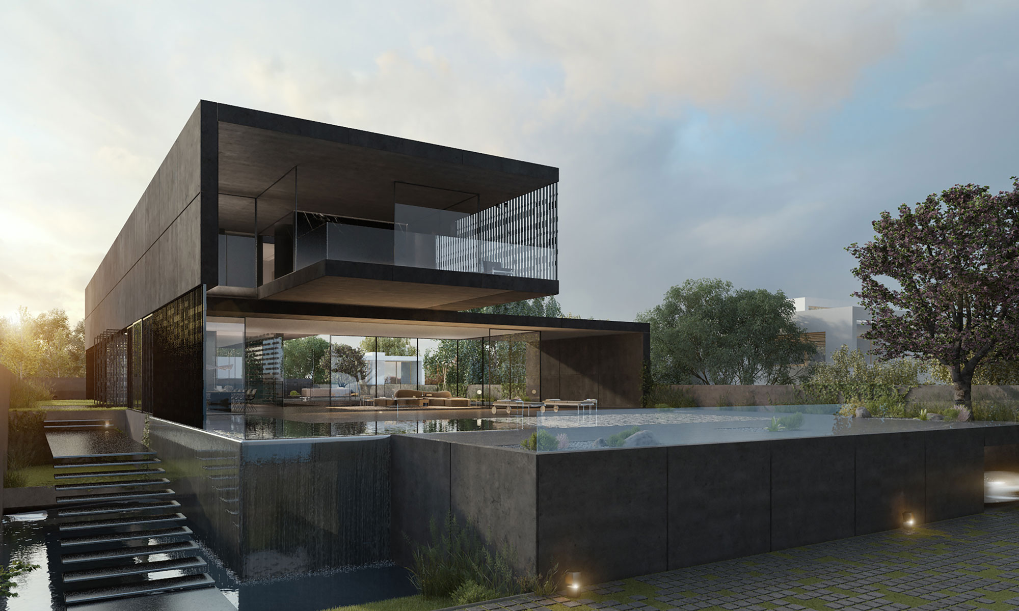 Black Concrete House Pitsou Kedem